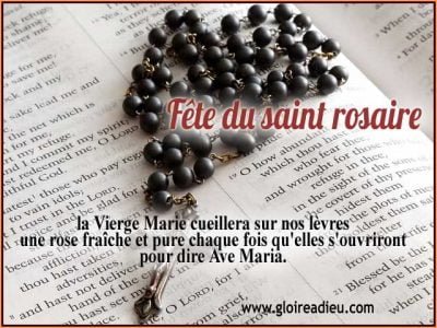 Fête du saint rosaire, premier dimanche d’octobre