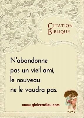 Citation biblique: abandonner un ami
