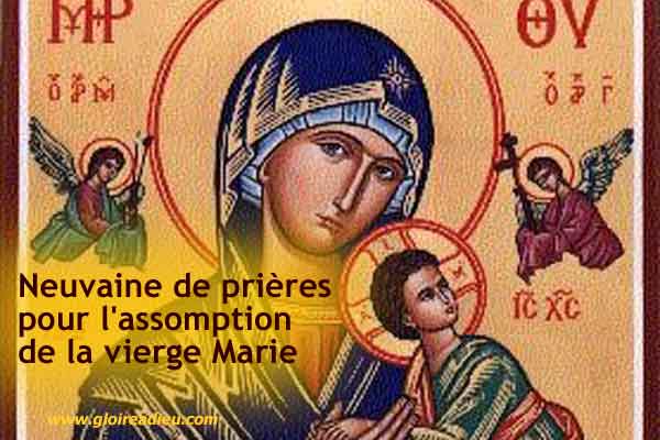 Neuvaine de prières pour l’assomption de la vierge Marie