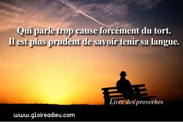 Verset 10:19 du Livre des proverbes de Salomon