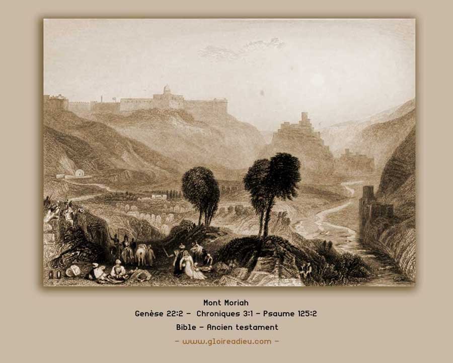 Illustration du Mont Moriah lieu du sacrifice d’Abraham