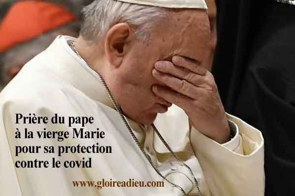 Prière du pape François à la vierge Marie pour sa protection contre le covid