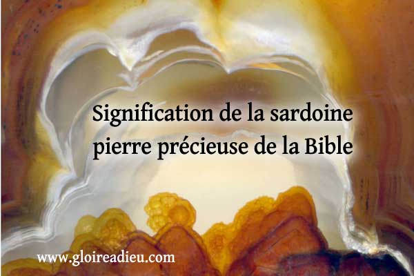 Signification de la sardoine pierre précieuse de la Bible