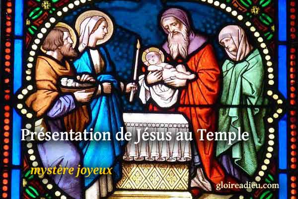 4 – mystère joyeux :  présentation de Jésus au Temple
