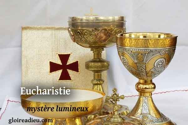 5 – mystère lumineux : institution de l’Eucharistie
