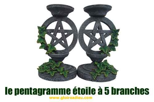 bougeoirs pentagramme
