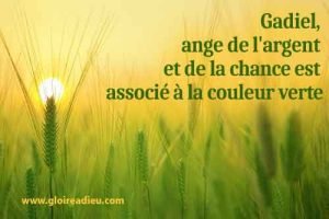 Gadiel, ange de l’argent et de la chance est associé à la couleur verte