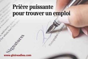 Prière puissante pour trouver un emploi