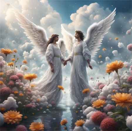 Les anges des fleurs et des plantes