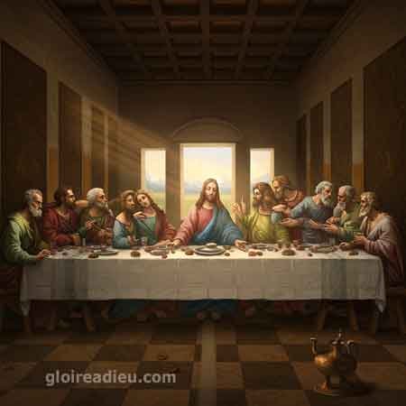 Composition des plats de la Cène, dernier repas de Jésus