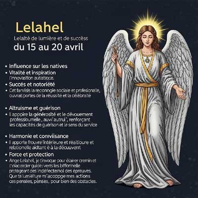 Lelahel  protège les personnes nées du 15 au 20 avril