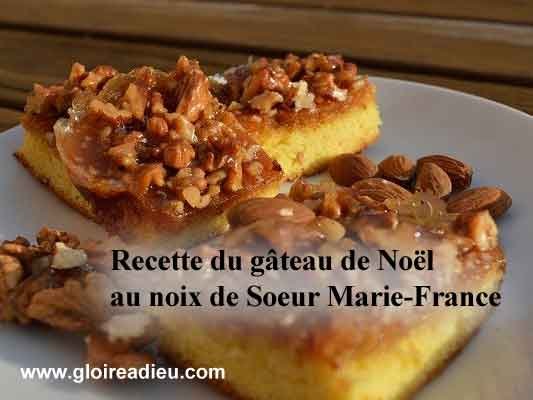 Vidéo – Recette du gâteau de Noël au noix de Soeur Marie-France