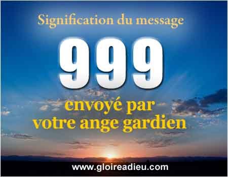 signification nombre angélique 999