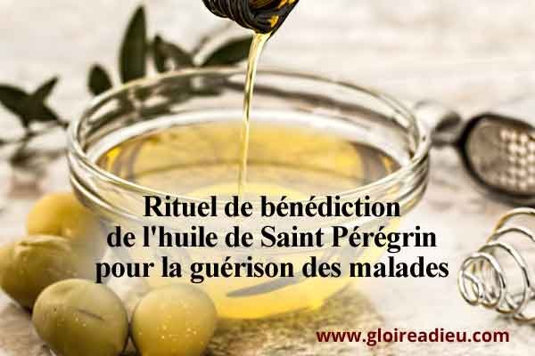 Rituel de bénédiction de l’huile de Saint Pérégrin de guérison des malades